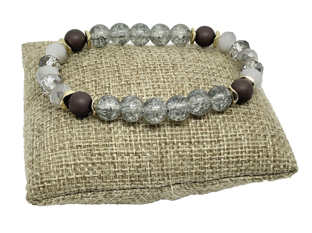 Pulsera gris con café