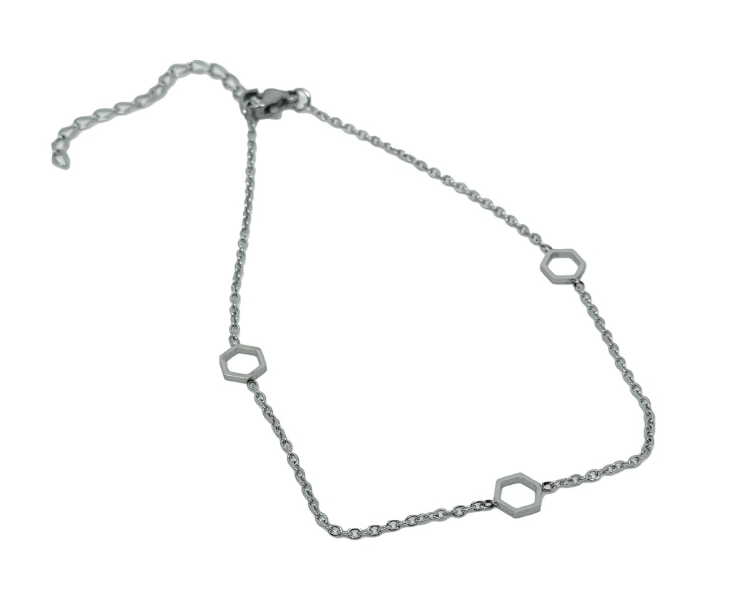 Tobillera de acero inoxidable
