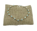Pulsera dorada y turquesa con ojo turco