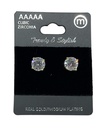 Aretes dorados con brillantito cubic zirconia