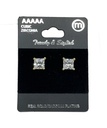 Aretes dorados con brillantito cubic zirconia