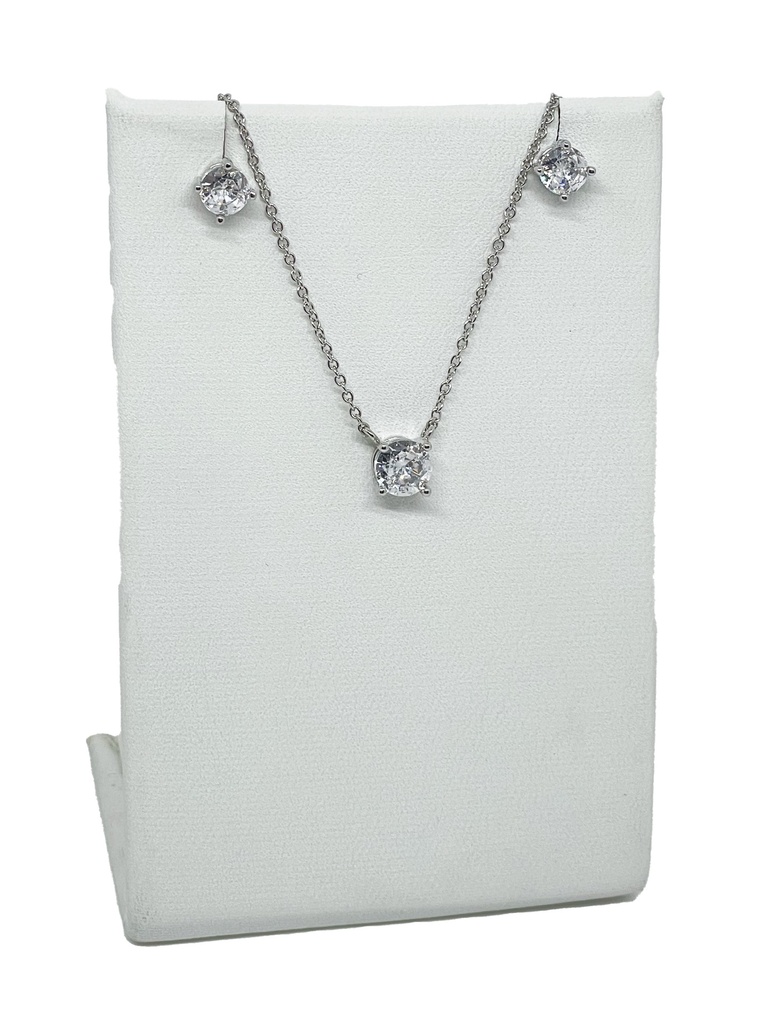 Set de collar y aretes con brillantito