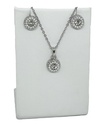 Set de collar y aretes con brillantito
