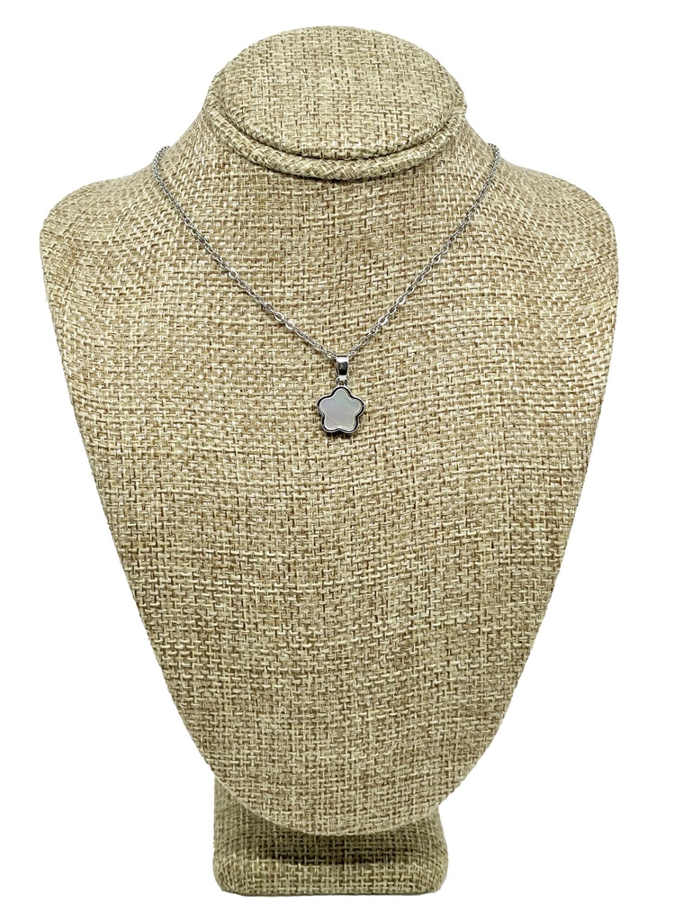 Cadena de acero inoxidable - dije flor