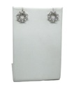 Aretes de rodio plateado con perla
