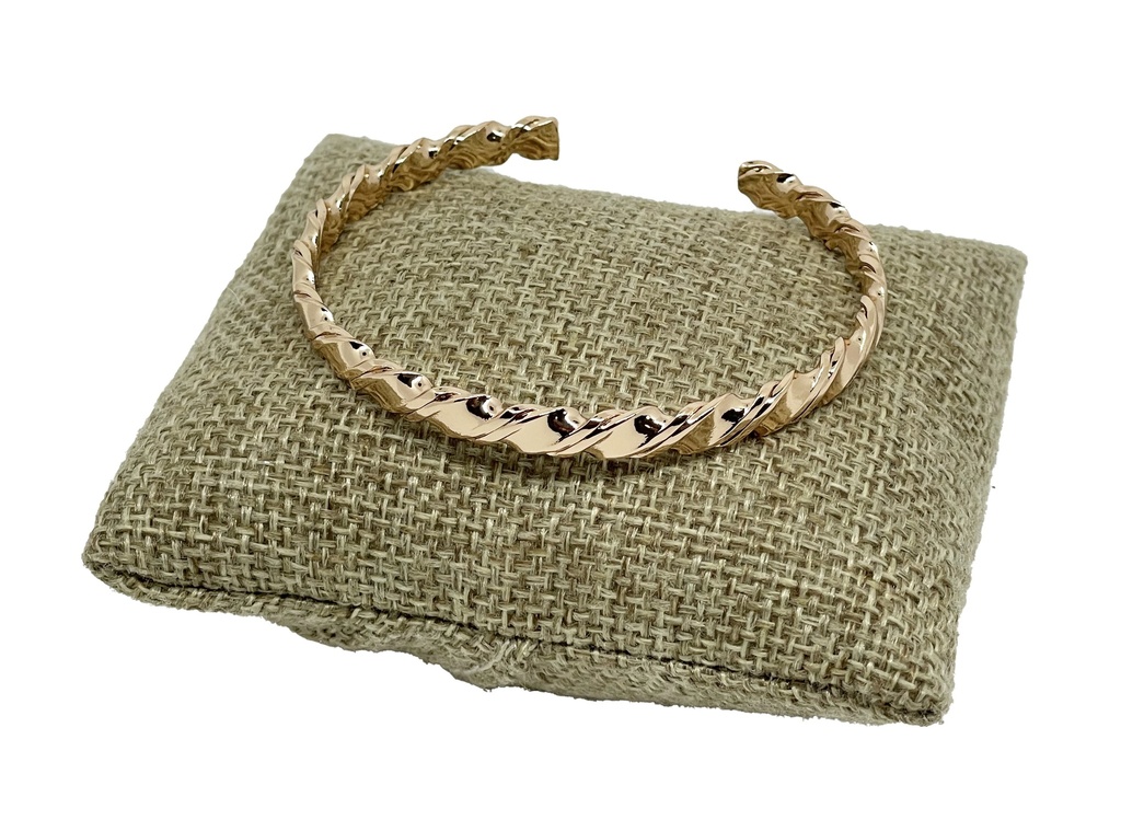 Pulsera de rodio dorado