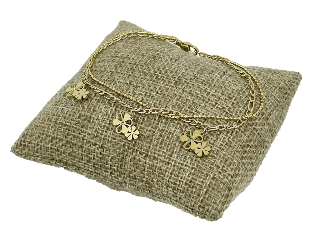 Pulsera de acero inoxidable en dorado