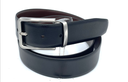 Cincho reversible de cuero, negro-café