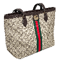 Bolsa de cuerina con franjas