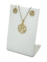 Set de collar y aretes de acero inoxidable