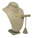 Set de collar y aretes de acero inoxidable