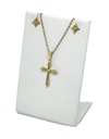 Set de collar y aretes de acero inoxidable