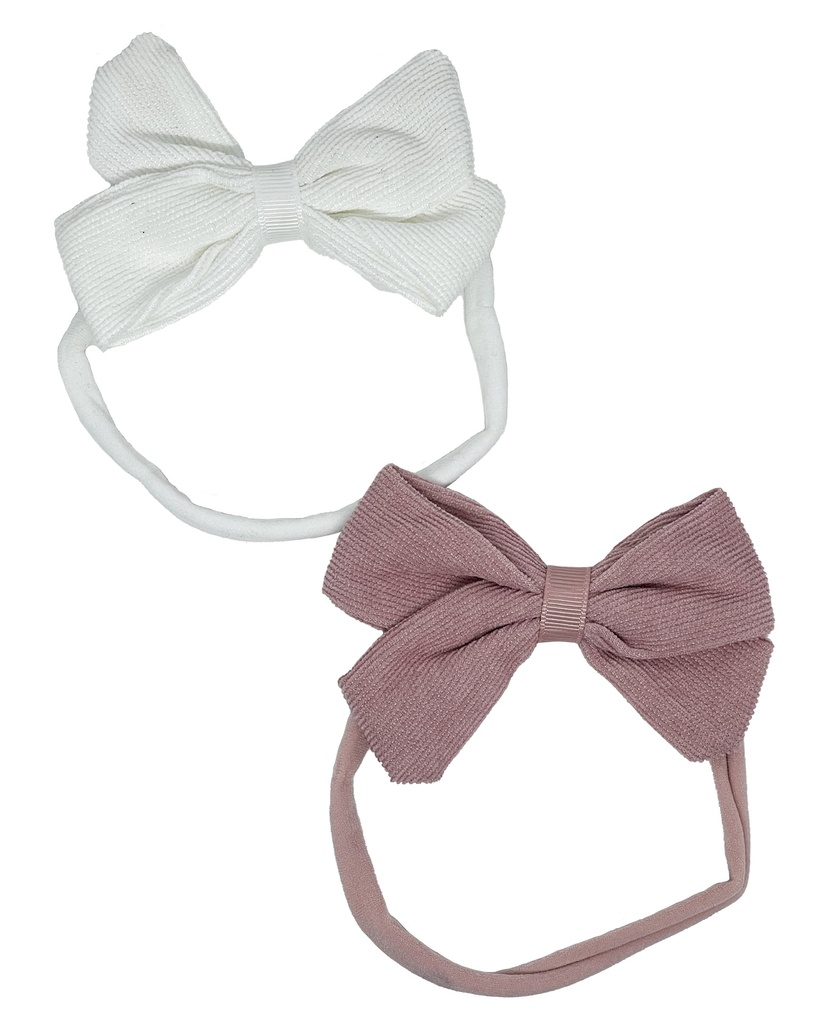 Set de 2 bandas blanco y rosado