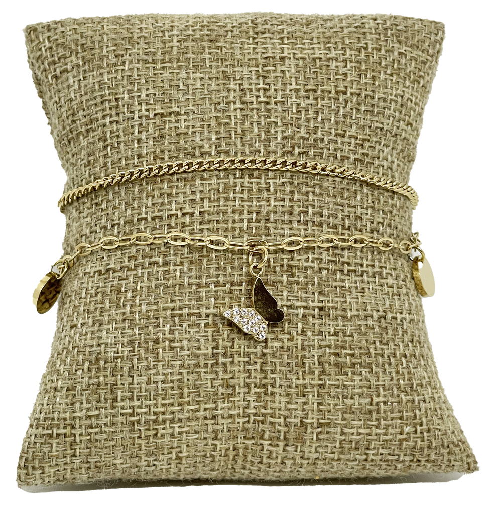 Pulsera de acero inoxidable dorado