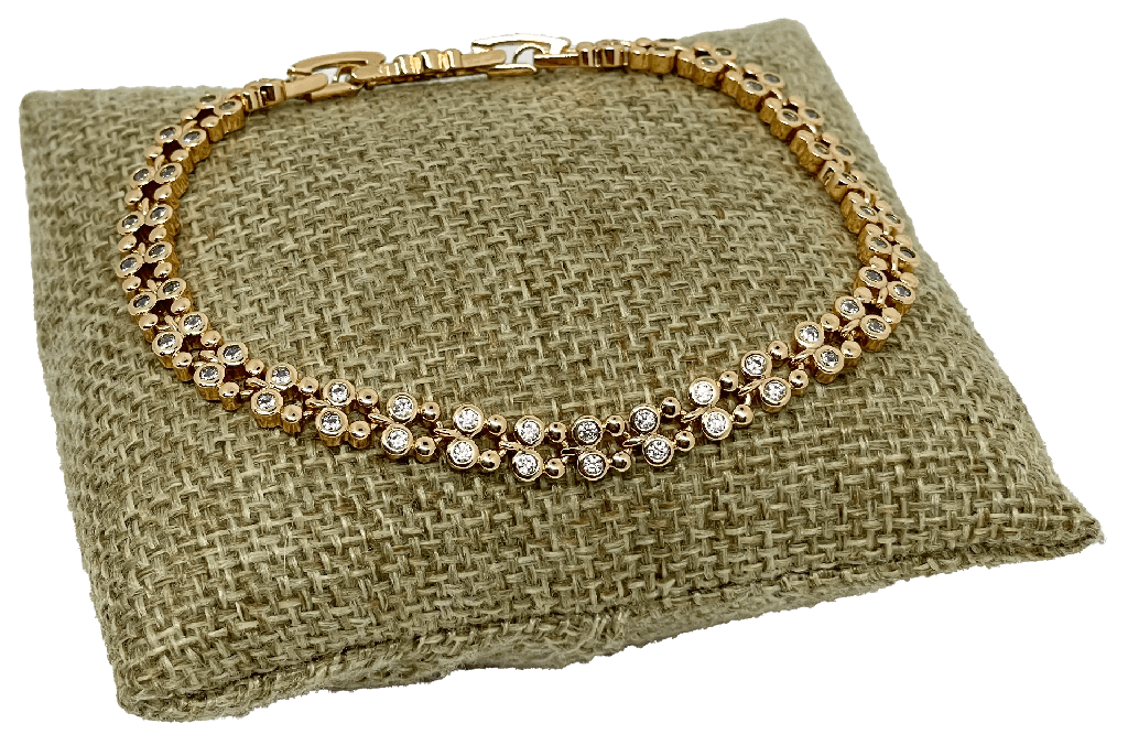 Pulsera de rodio con brillantito
