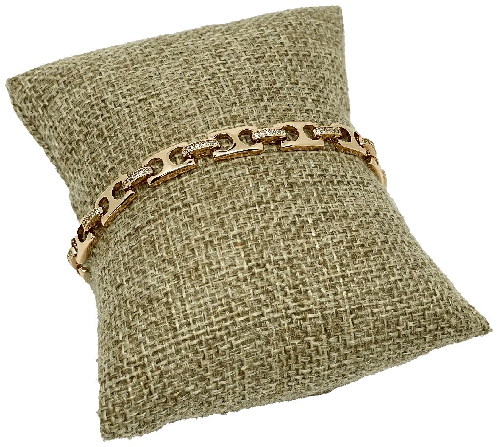 Pulsera de rodio con brillantito