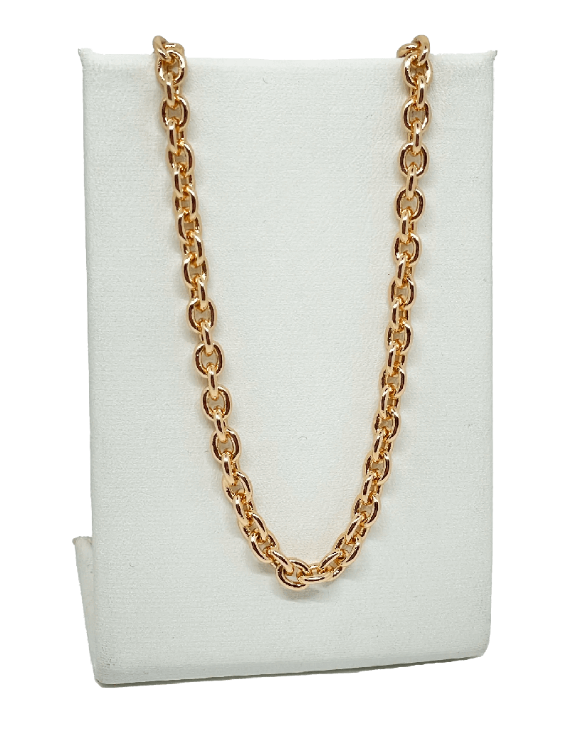 Cadena de rodio dorado