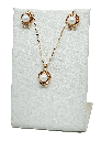 Set collar y aretes de rodio dorado