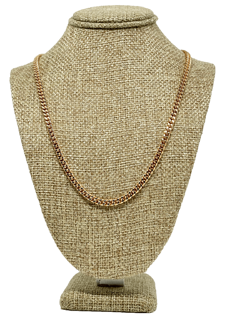 Cadena de rodio en dorado