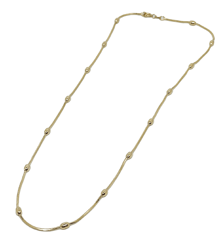 Cadena de rodio en dorado