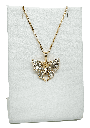 Cadena mariposa de rodio con brillantito