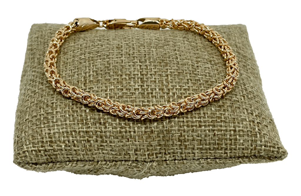 Pulsera de rodio dorado