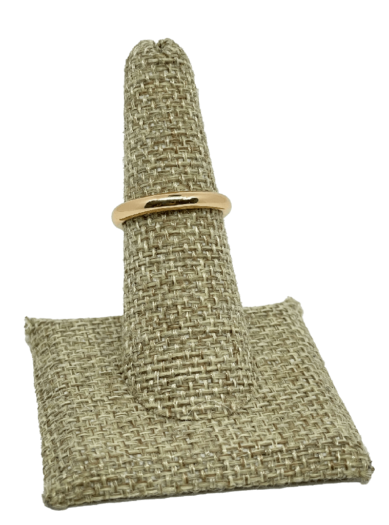 Anillo de rodio dorado