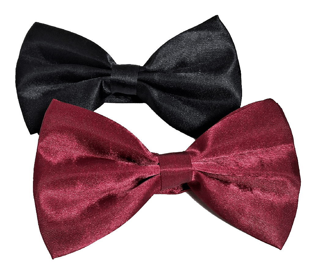 Set de corbatín negro y rojo