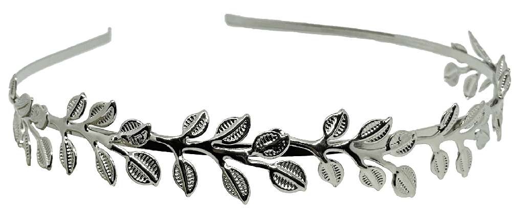 Diadema de metal de hojas