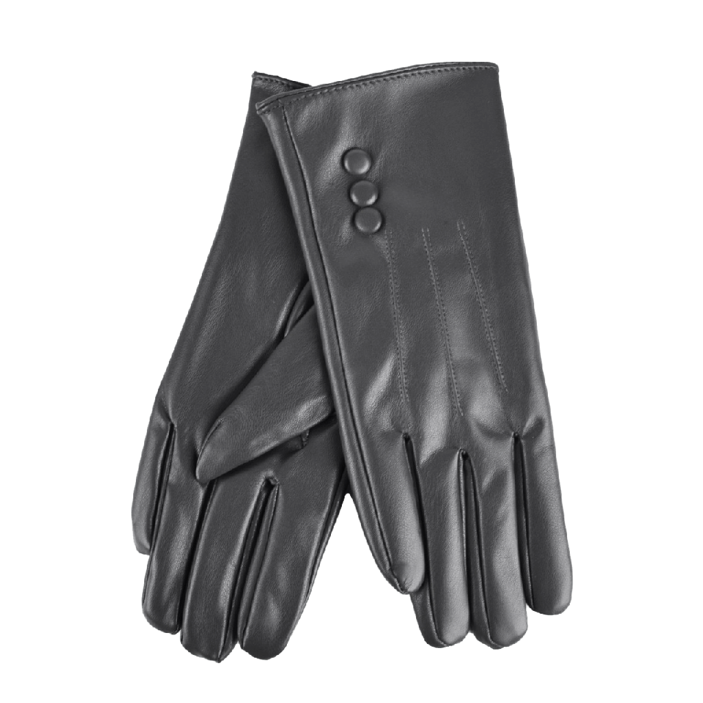 Guantes de piel sintética para mujer con pantalla táctil