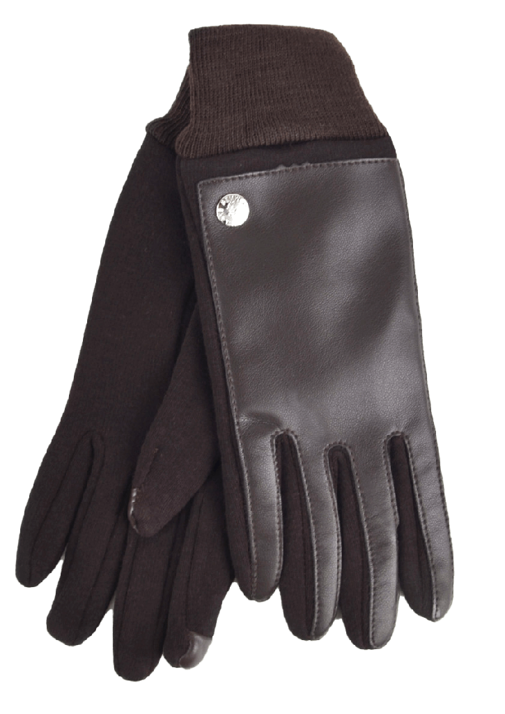 Guantes de piel sintética para mujer con pantalla táctil S/M