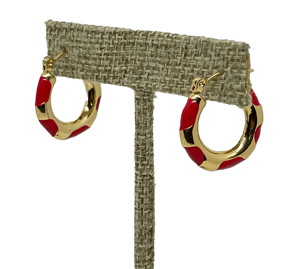 Aretes de acero con dorado