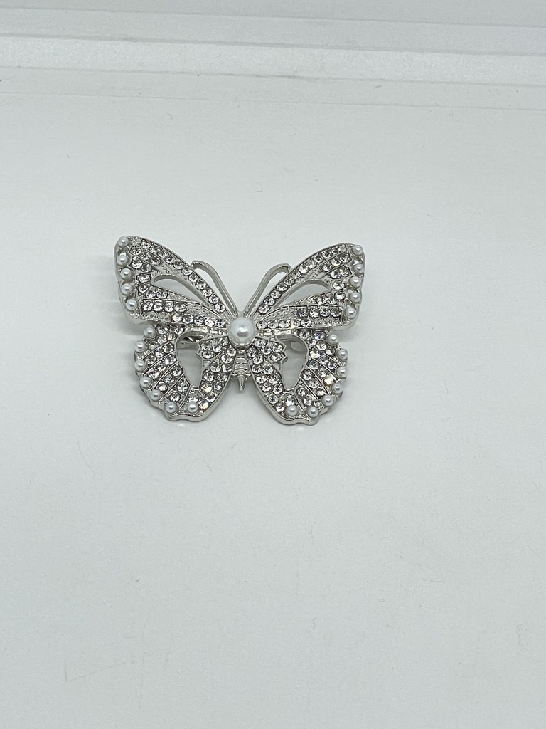 Prendedor con brillantitos de mariposa 4.5x4 cm
