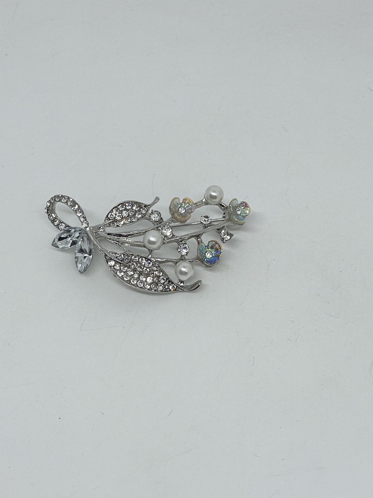 Prendedor con brillantito-flores 2x5 cm