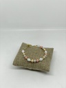 Pulsera dorada tres tonos con perla estándar
