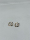 Aretes 2 tonos de metal