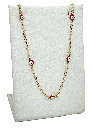 Cadena dorado con rojo x 44 cm L. de ojo turco