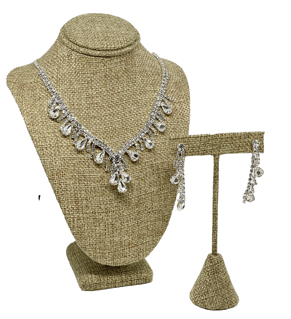 Set de collar y aretes de brillantito