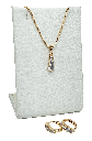 Set de collar y arete de rodio dorado
