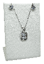 Set de collar y arete plateado con brillantitos