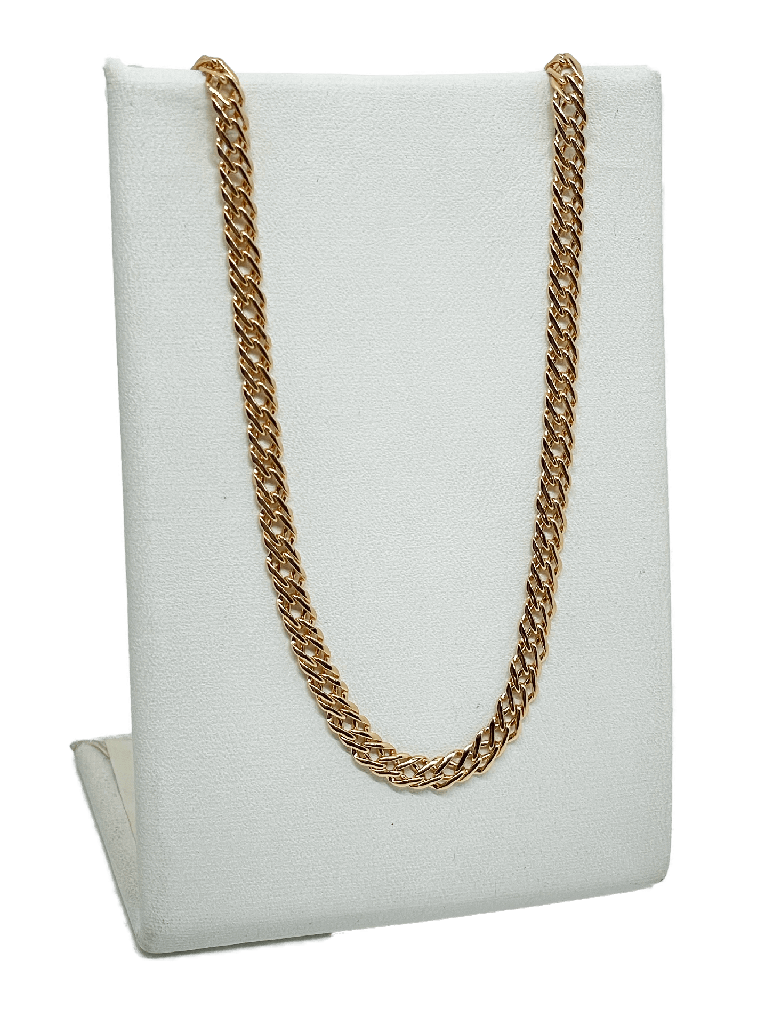 Cadena de dorada de rodio con eslabones