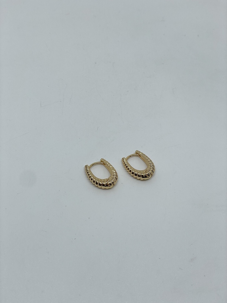 Aretes dorados de rodio