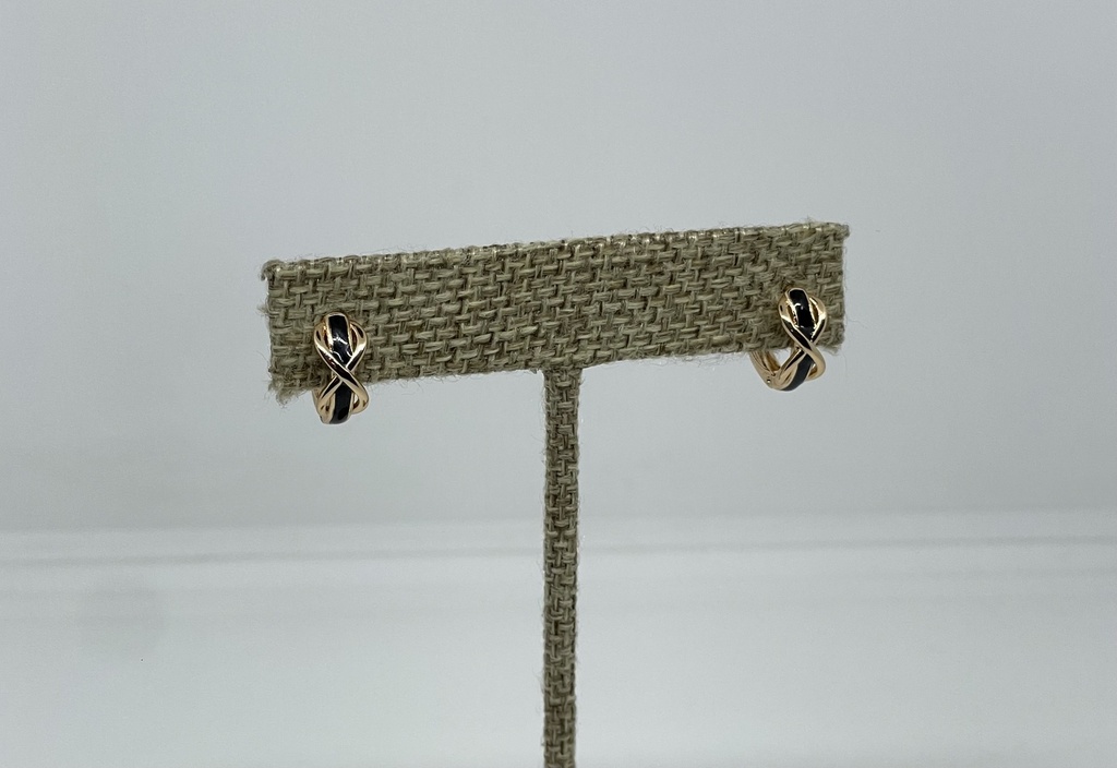 Argollas doradas de rodio de infinito