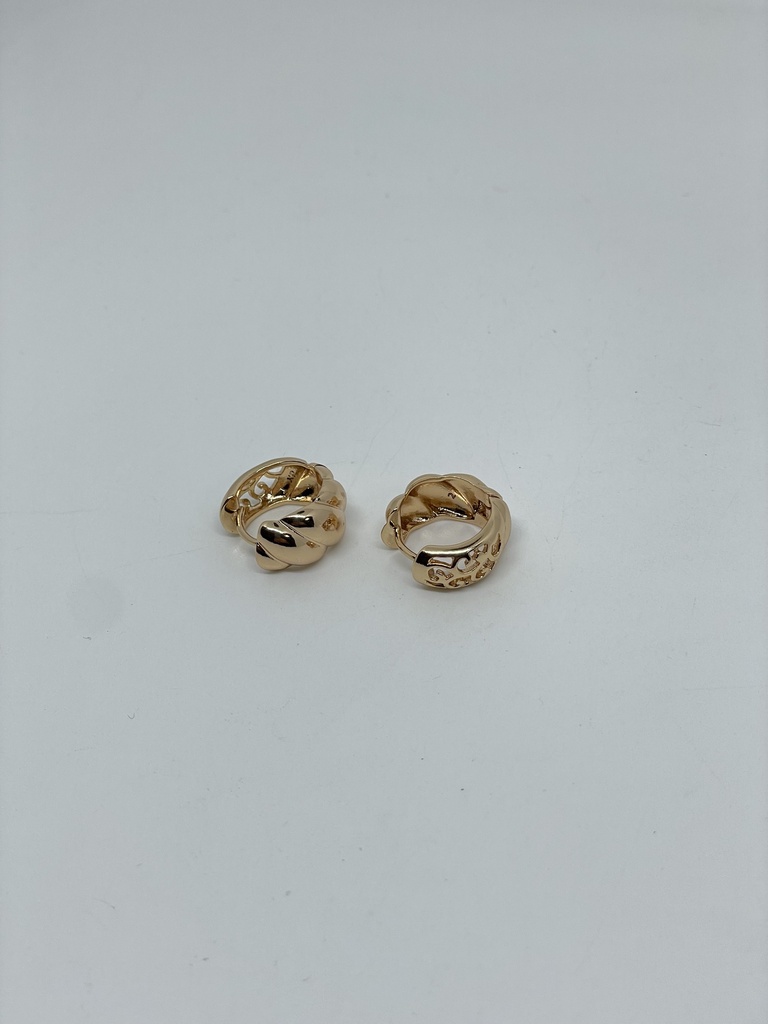 Argollas doradas de rodio