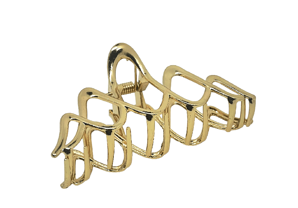 Gacho clip dorado de metal