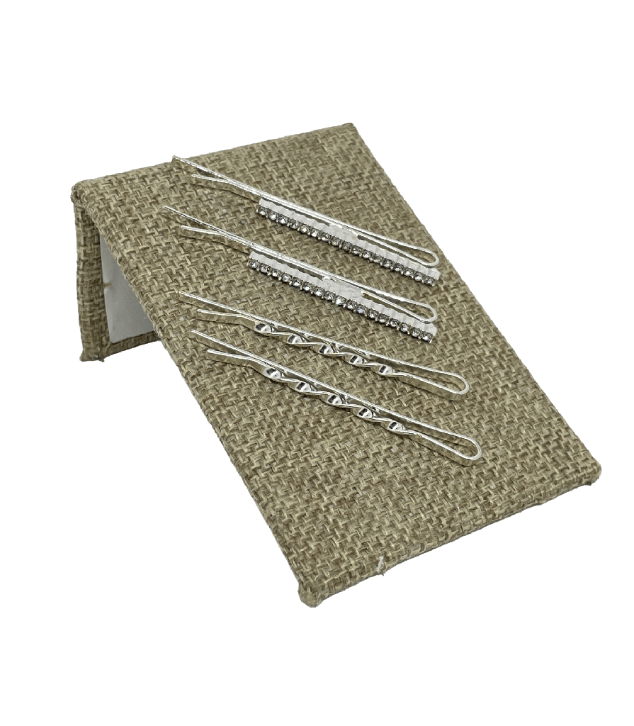 Set de ganchos sandinos de metal y brillantito