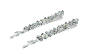 Set de ganchos de metal con brillantito