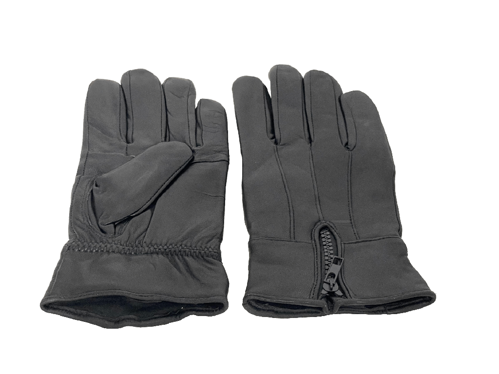 Guantes negros de cuero
