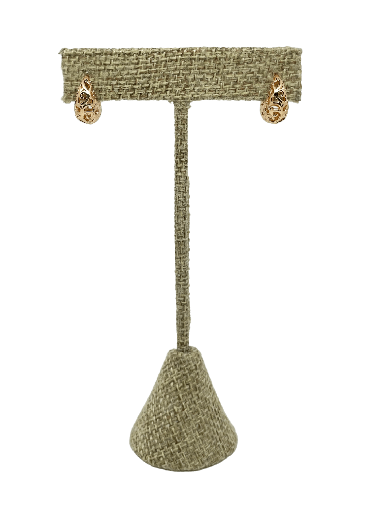 Argollas doradas de rodio