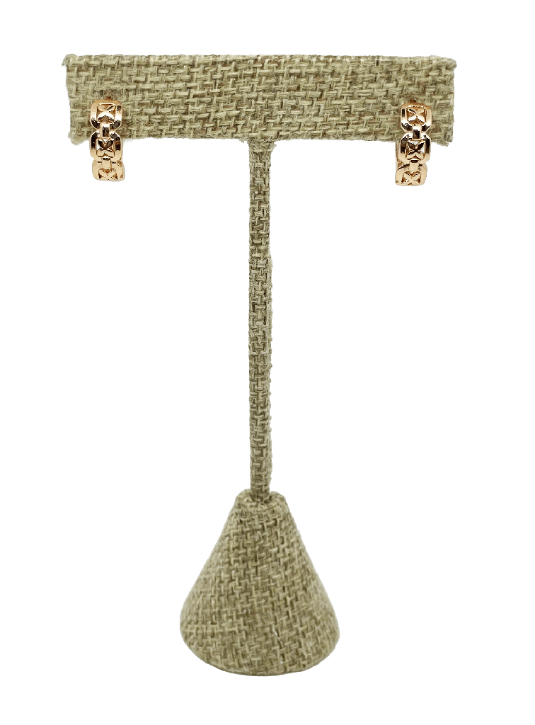 Argollas doradas de rodio